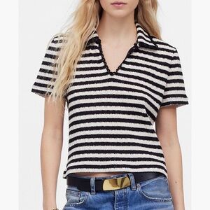Madewell Striped Black and White Sweater Top, size M